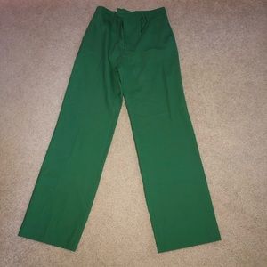 ZARA WOMAN NWOT GREEN MID-RISE STRAIGHT LEG PANTS WOOL BLEND TROUSERS 2799/457 M